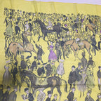 Hermes Carre 140 Paddock Yellow Large Scarf Silk — view 2
