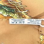 Hermes Carre 90 les Quatre Saisons Four Seasons Brown Animal Flower Scarf Silk — view 6