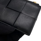 Bottega Veneta Coin Case Maxi Intrecciato Cassette Fastener Card Black — view 6