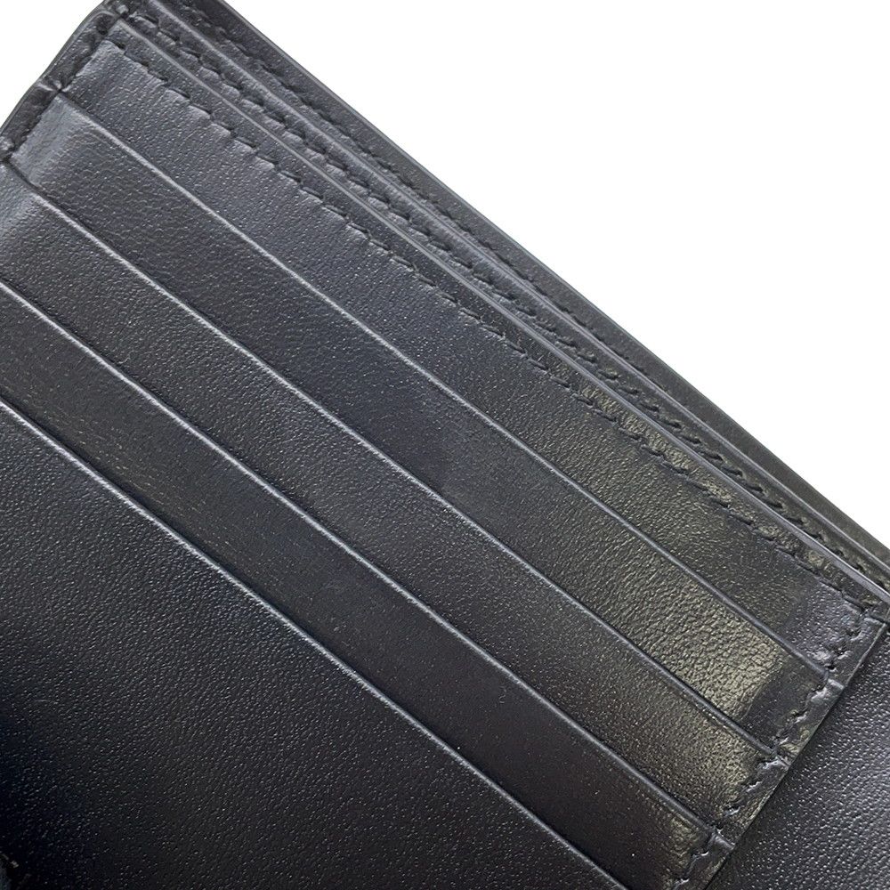 Saint Laurent Paris Bifold Wallet Cassandra with Coin Purse Leather Black — view 8