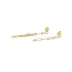 Hermes Earrings Kelly Chaine 18k Yellow Gold Asymmetric — view 2