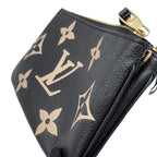Louis Vuitton Shoulder Bag Bicolor Monogram Empreinte Pochette Double Zip Black — view 7