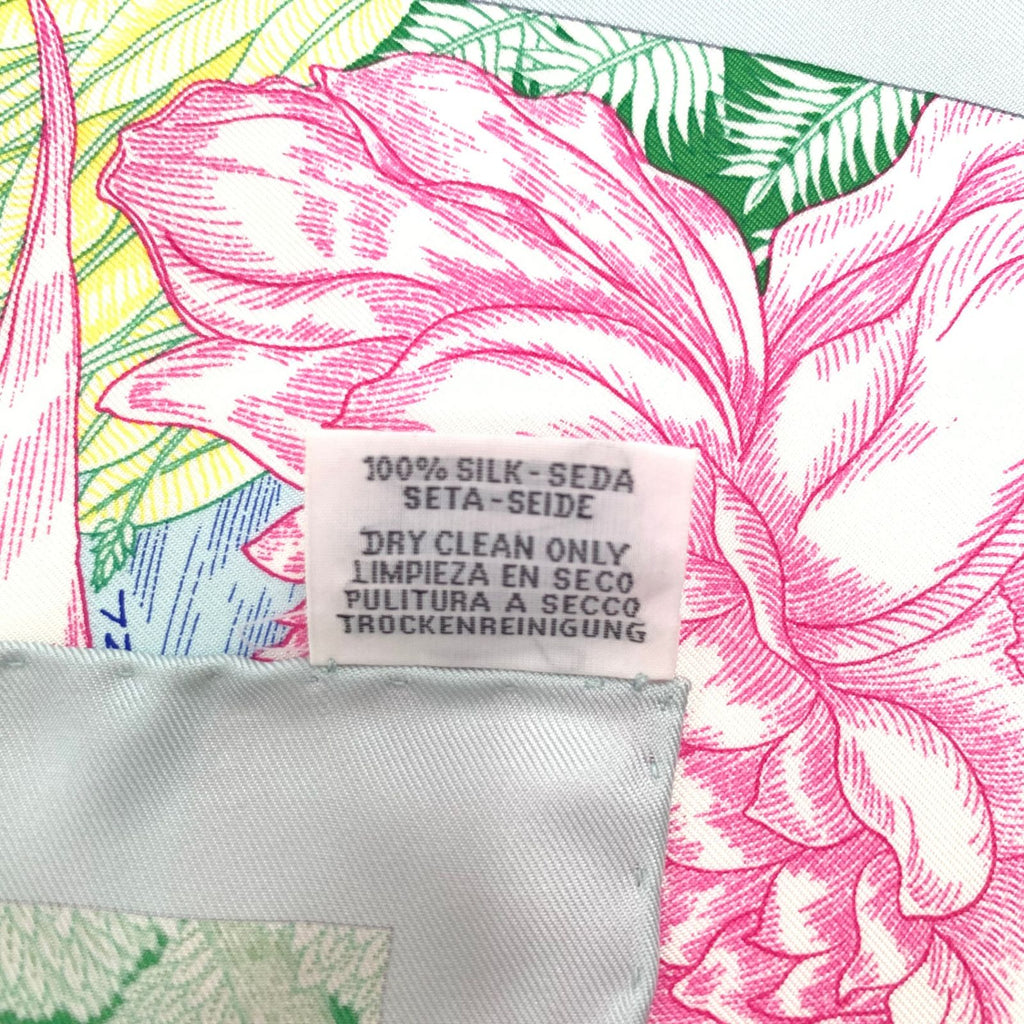 Hermes Carre 90 Faubourg Tropical Collection Multicolor Scarf — view 9