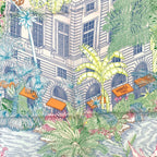 Hermes Carre 90 Faubourg Tropical Collection Multicolor Scarf — view 7