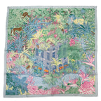 Hermes Carre 90 Faubourg Tropical Collection Multicolor Scarf — view 2