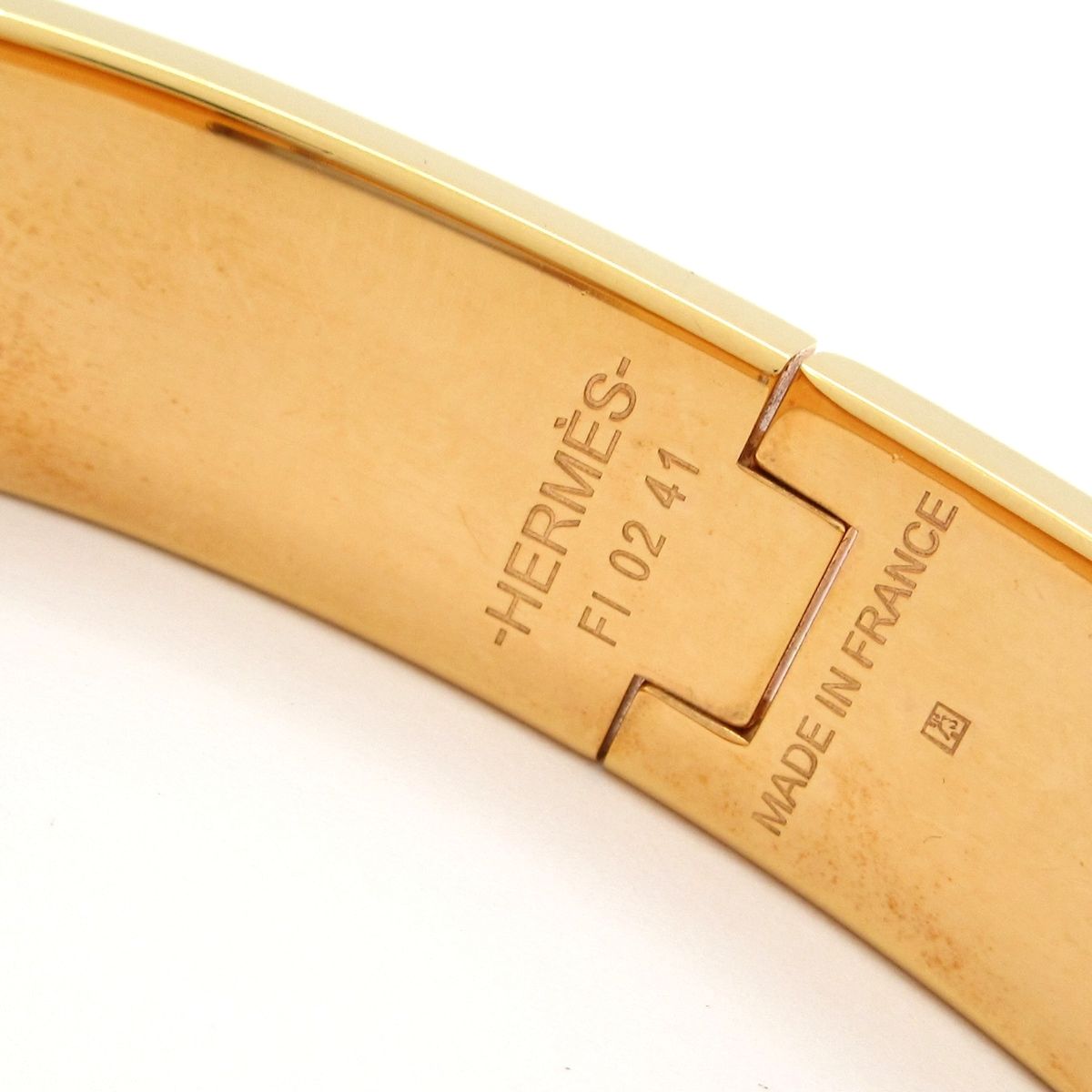 Hermes Bangle Click Gold Multi Horse Pattern Bracelet — view 4