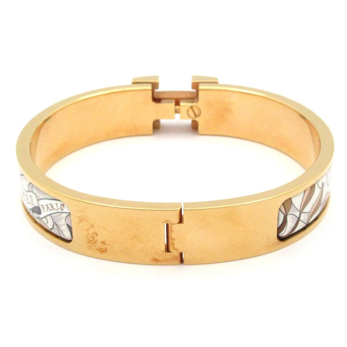 Hermes Bangle Click Gold Multi Horse Pattern Bracelet — view 3
