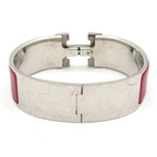 Hermes Bangle Clic Clac Silver Bordeaux Bracelet — view 3