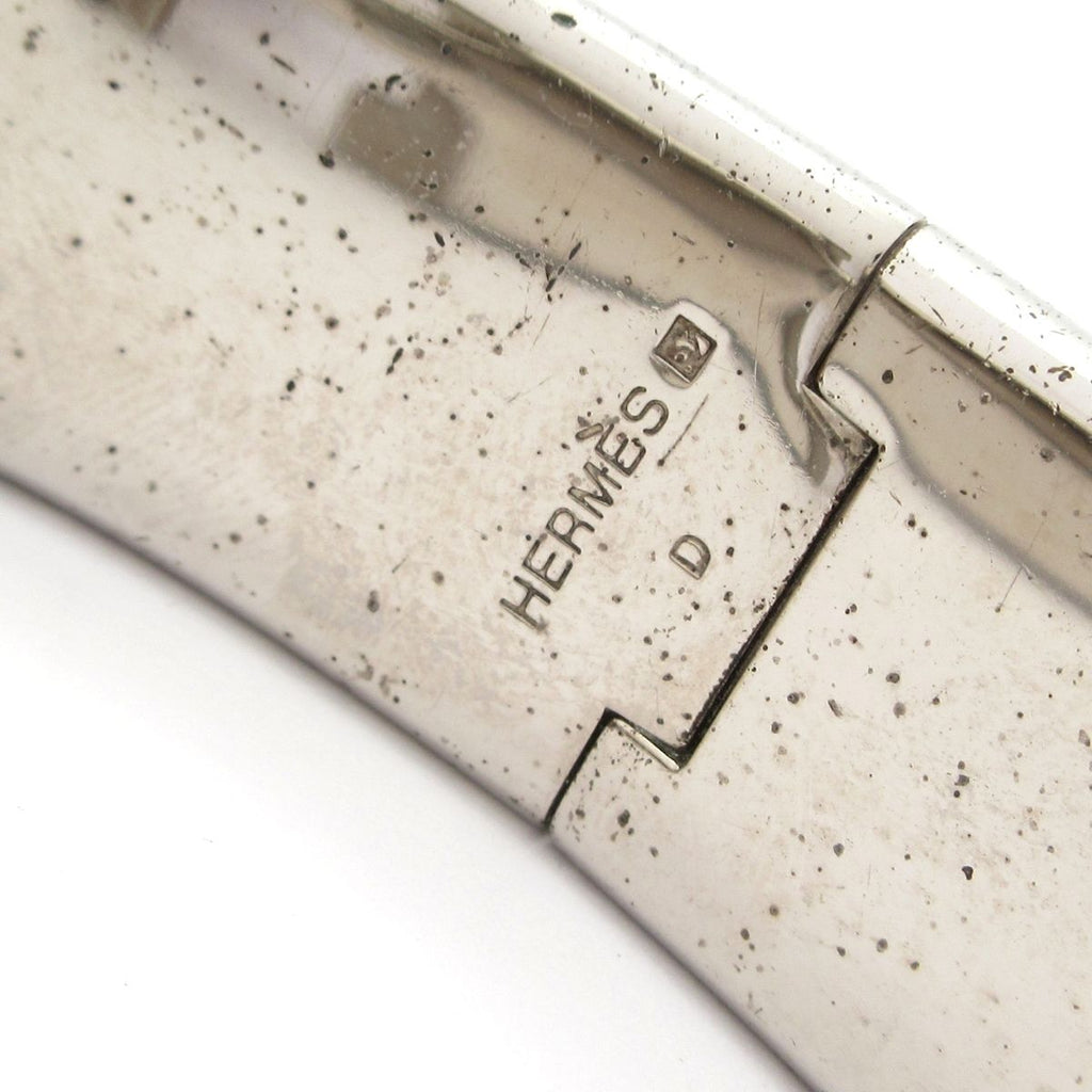 Hermes Bangle Clic Clac Silver Bordeaux Bracelet — view 4