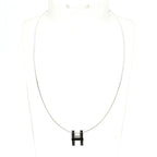 Hermes Necklace Pop Silver Black Chain — view 2