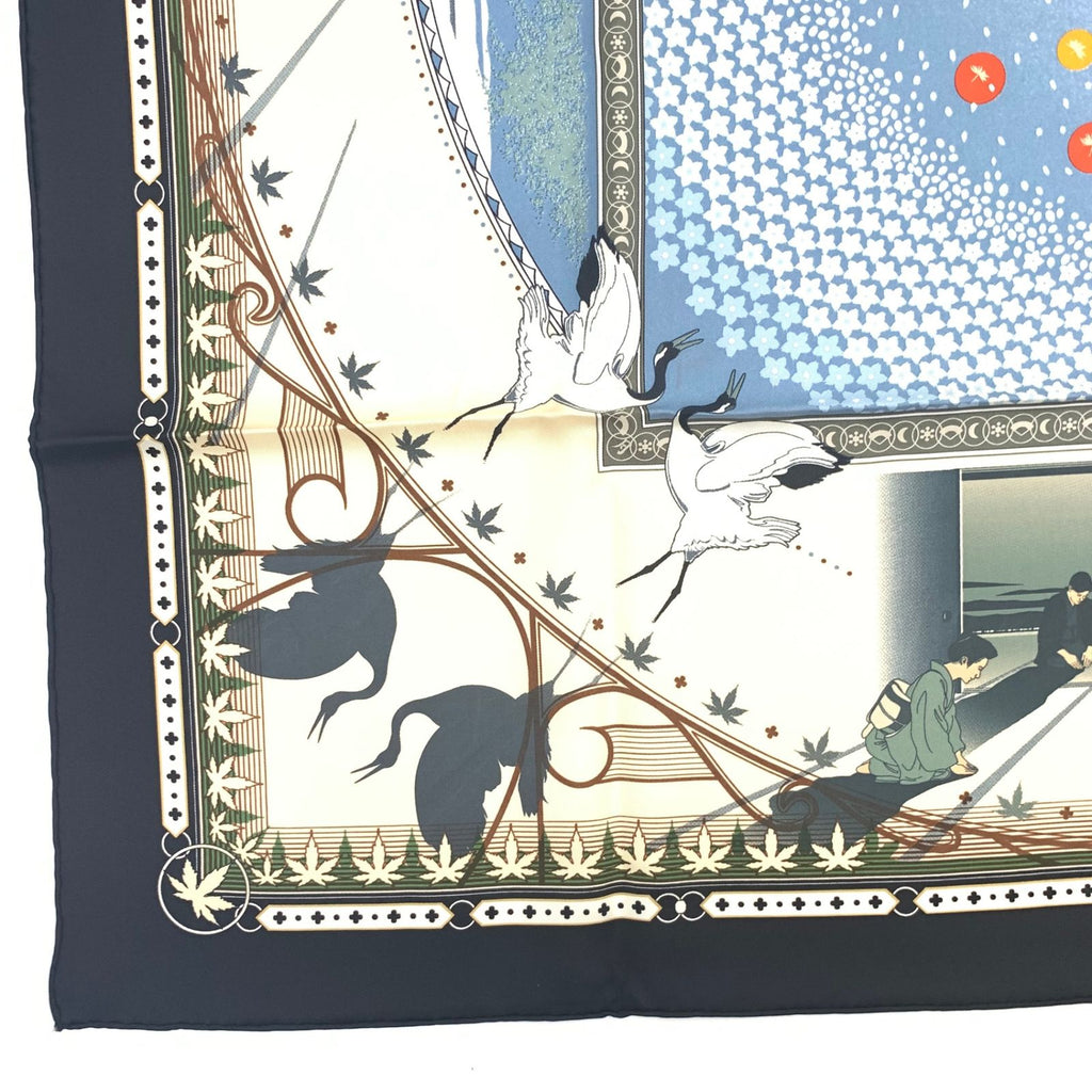 Hermes Carre 90 Chaque Rencontre Est Unique Ichi Era Ichie Scarf Kacho Fugetsu — view 6
