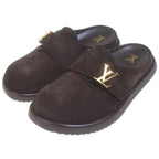 Louis Vuitton LV Suede Mules Brown — view 2