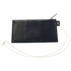 Saint Laurent Paris YSL Pouch Chain Pochette Black Leather — view 2