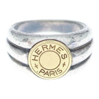 Hermes Vintage Sellier Ring Series Silver Gold — view 5