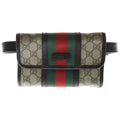 Gucci GG Supreme Sherry Line Shoulder Bag Brown Beige Leather