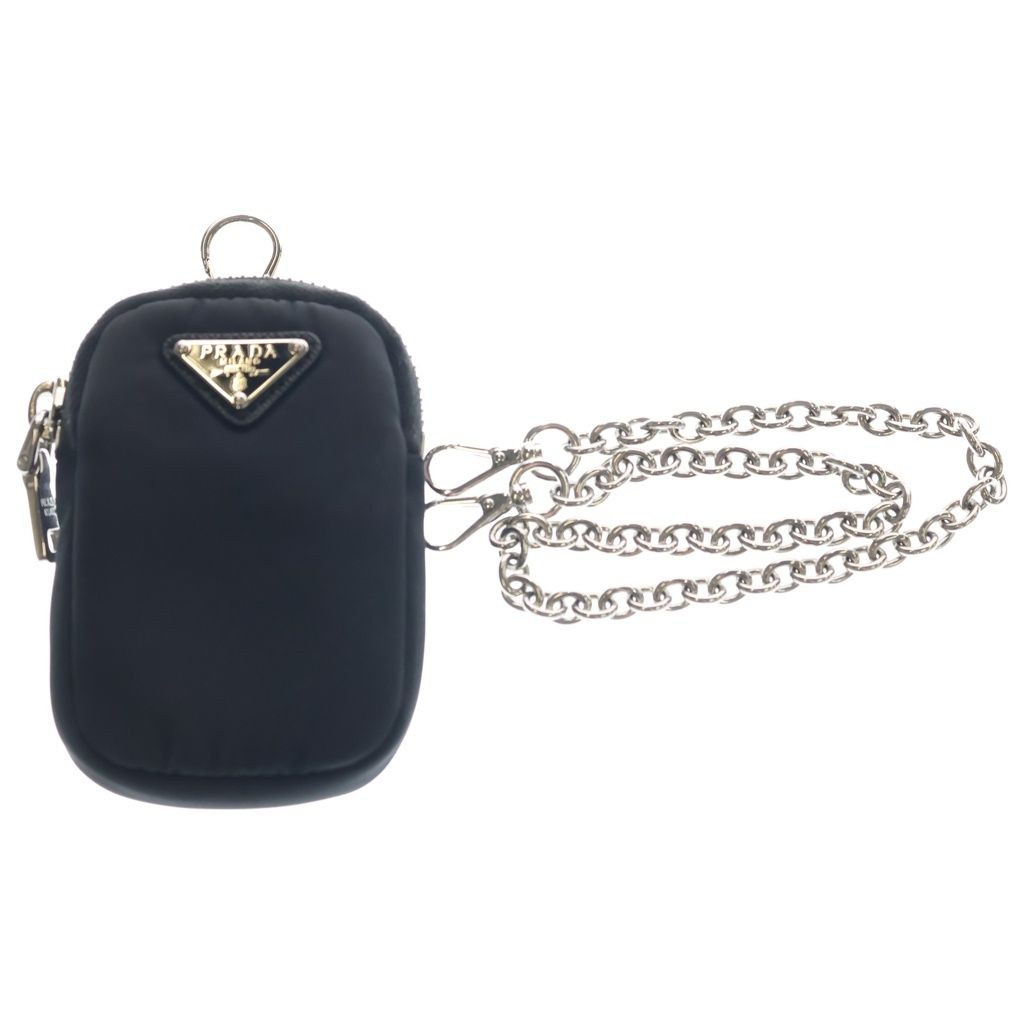 Prada Re Edition 2-Way Shoulder Bag Black Nylon Silver — view 6