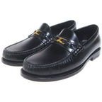Celine Luco Triomphe Leather Loafers Black Gold — view 2