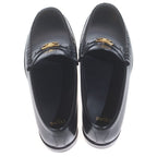 Celine Luco Triomphe Leather Loafers Black Gold — view 4