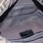 Fendi Zucca Mamma Bucket Shoulder Bag Brown Leather Canvas Black — view 5