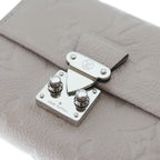 Louis Vuitton Portefeuille Metis Compact Wallet Trifold Gray Leather Silver — view 4