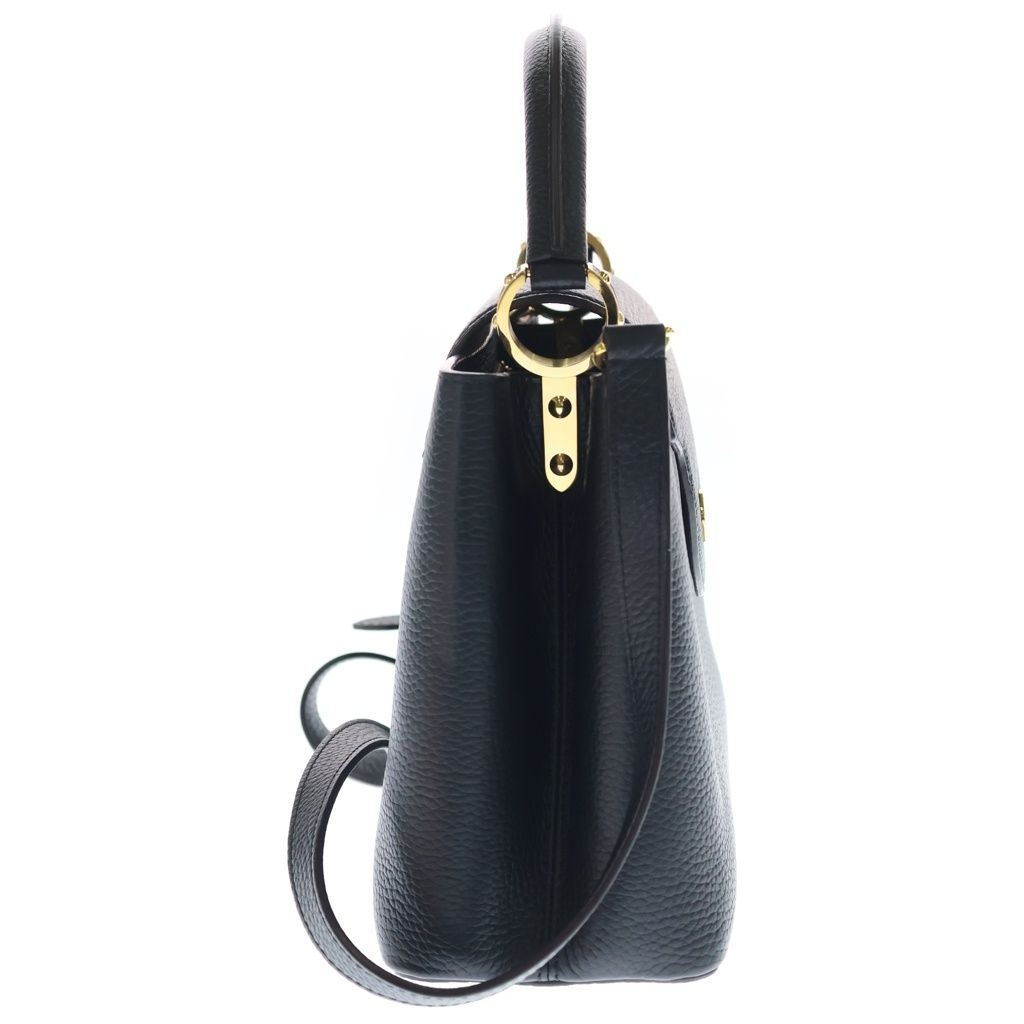 Louis Vuitton Capucines BB 2-Way Shoulder Bag Black Noir Leather Gold — view 3