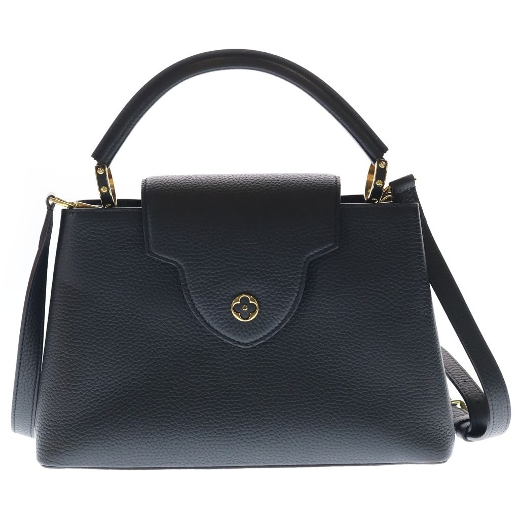 Louis Vuitton Capucines BB 2-Way Shoulder Bag Black Noir Leather Gold