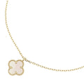 Van Cleef & Arpels Sweet Alhambra Mother of Pearl Pendant Chain Gold