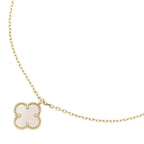 Van Cleef & Arpels Sweet Alhambra Mother of Pearl Pendant Chain Gold