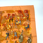 Hermes Carre 90 Concerto Orange Silk 100% Scarf — view 4