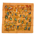 Hermes Carre 90 Concerto Orange Silk 100% Scarf — view 2