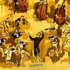 Hermes Carre 90 Concerto Scarf Yellow — view 7