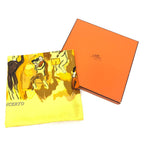 Hermes Carre 90 Concerto Scarf Yellow — view 9