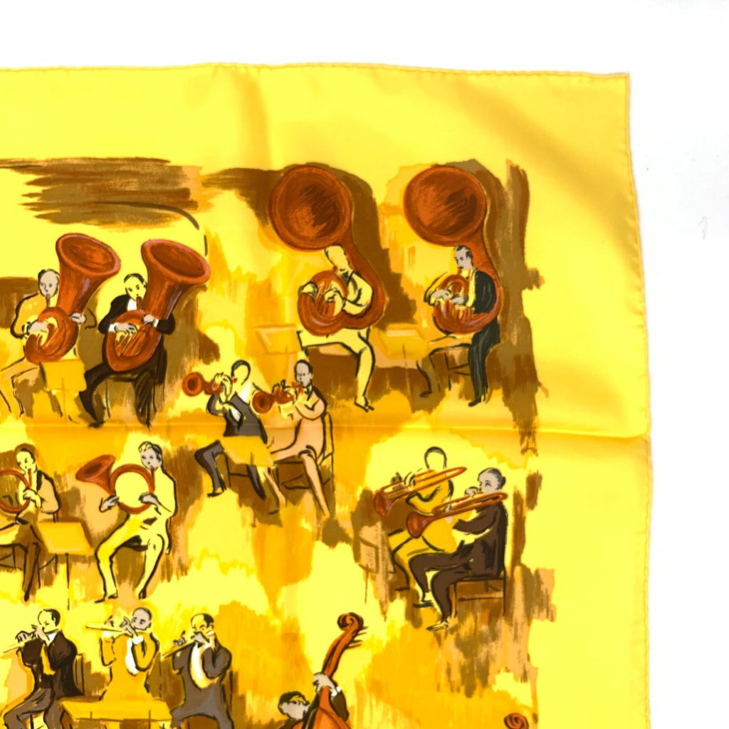 Hermes Carre 90 Concerto Scarf Yellow — view 4
