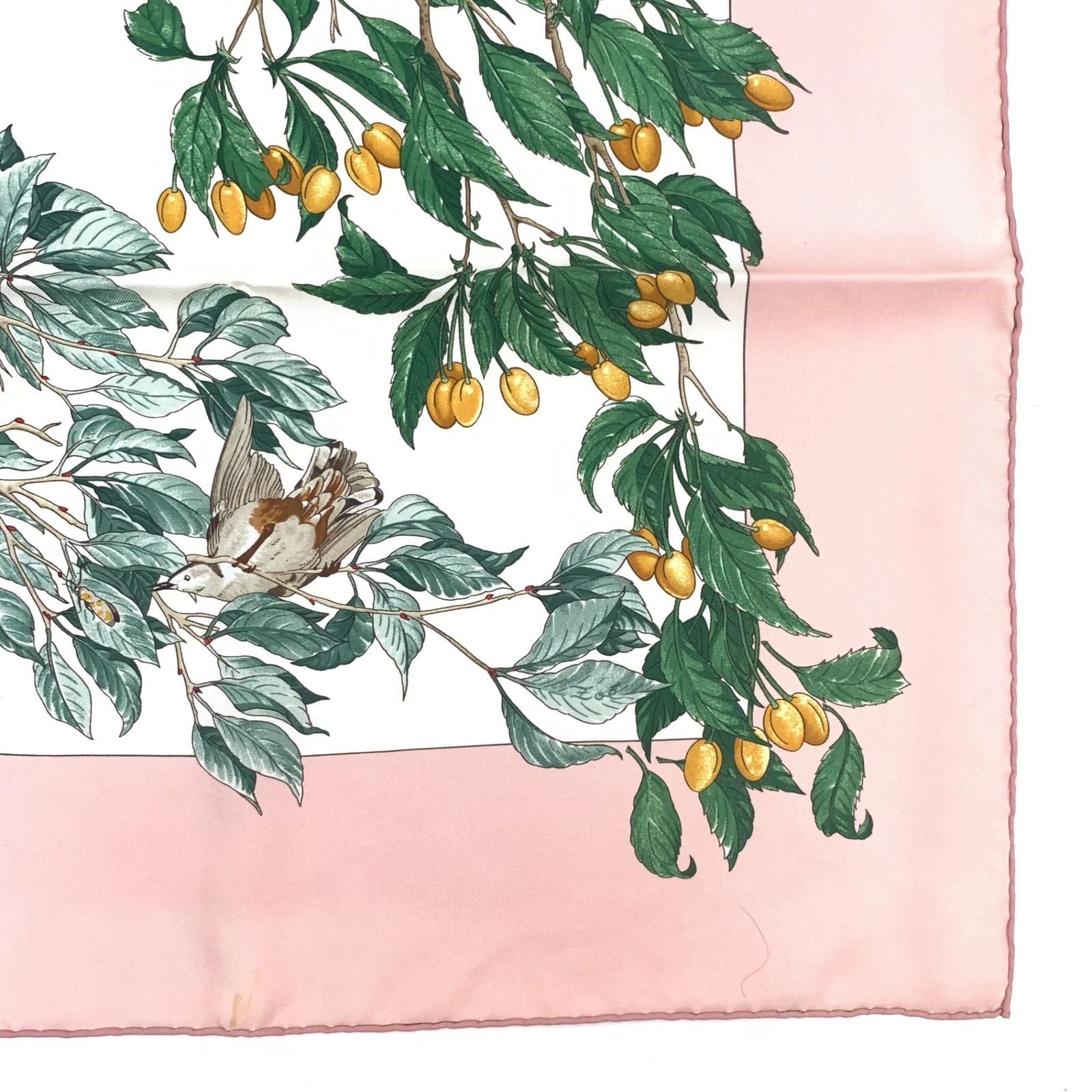 Hermes Carre 90 AU Coeur Des Bois in the Forest Pink Silk Scarf — view 6