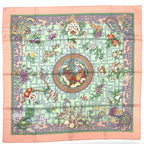 Hermes Scarf Carre 90 Turandot Orange Blue Pink — view 2
