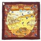 Hermes Carre 90 Large Scarf Silk la Trve de Leau Water Truce Robert Dale Full — view 2