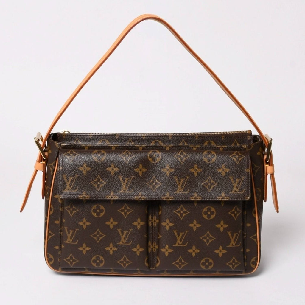 Louis Vuitton Viva-Cite GM Bag Monogram Brown Gold