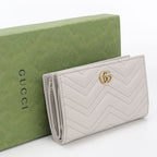 Gucci Card Case Wallet Double Bifold Leather