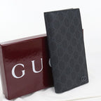 Gucci Wallet Gray Interior GG Supreme with Bifold Coin Purse