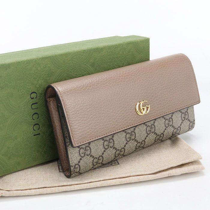 Gucci Bicolor Continental Wallet Double Bifold Leather