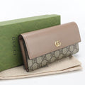Gucci Bicolor Continental Wallet Double Bifold Leather