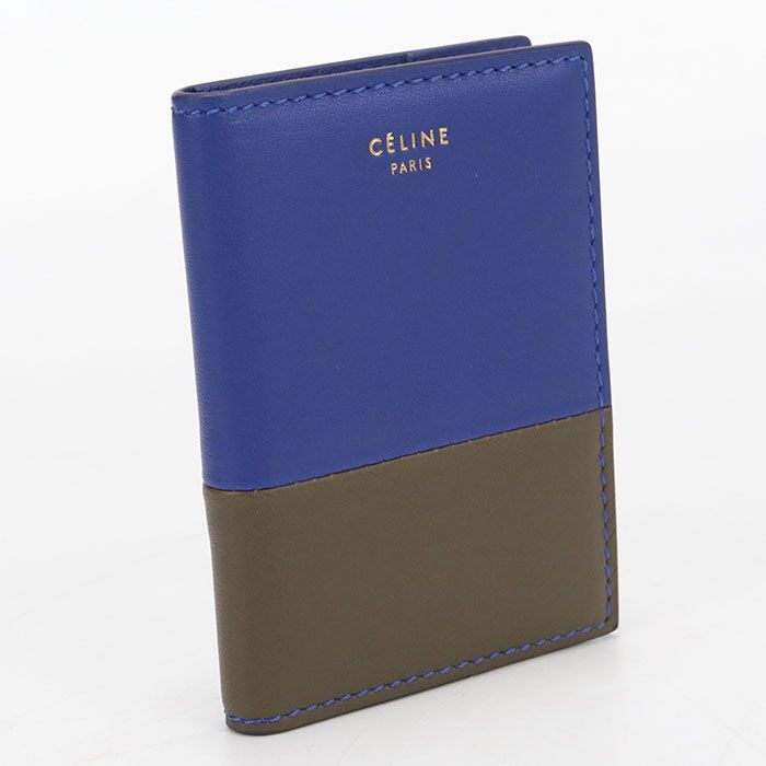 Celine Bicolor Card Case Leather