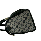 Gucci Vintage Sherry Line Plus Logo Leather Handbag Navy — view 5