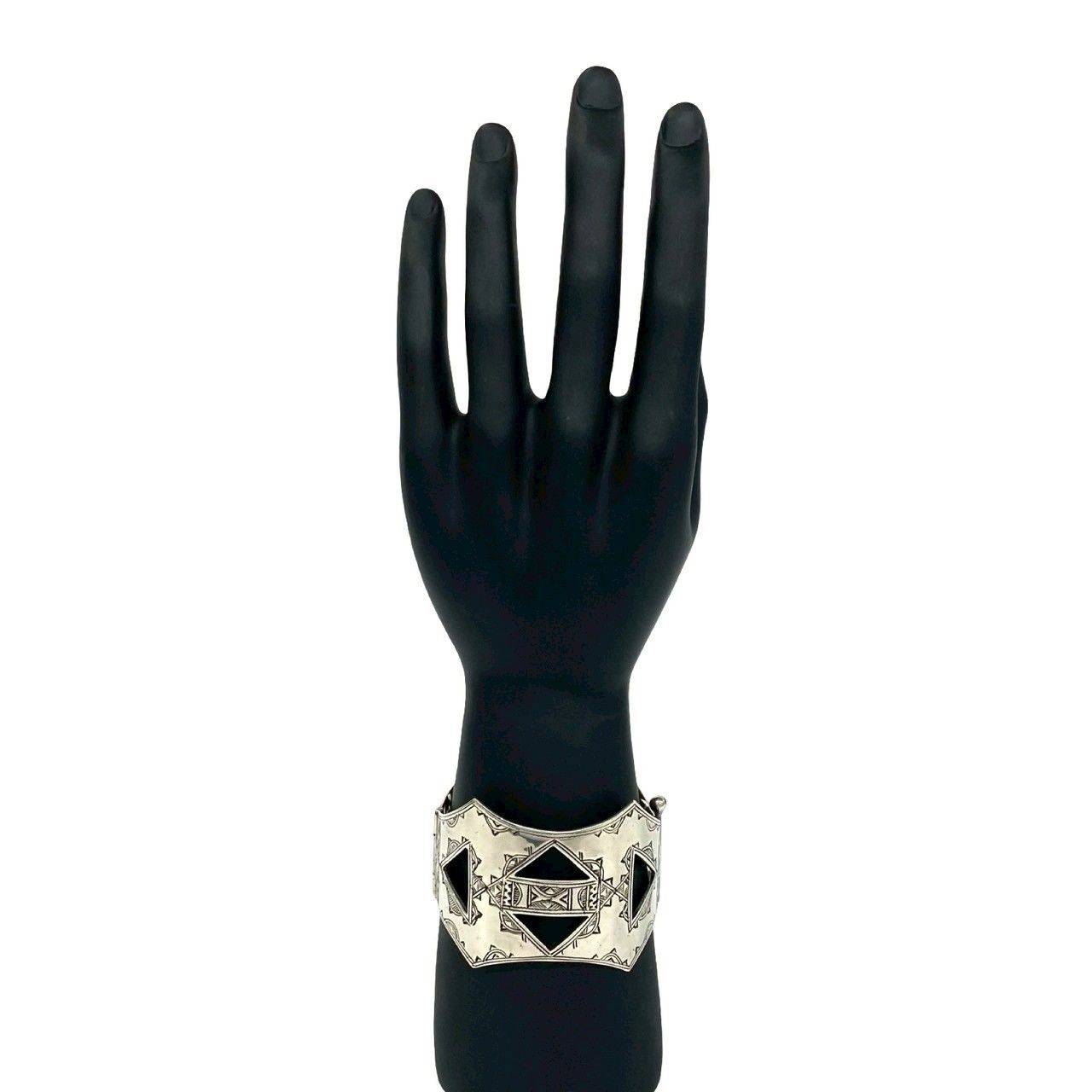 Hermes Touareg Bracelet 925 Sterling Silver Bangle — view 2