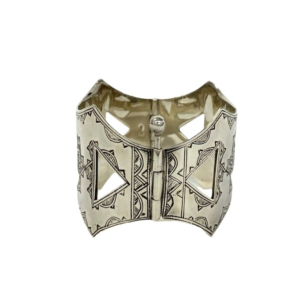 Hermes Touareg Bracelet 925 Sterling Silver Bangle — view 5