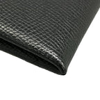Hermes Card Case Calvi Black Silver — view 7