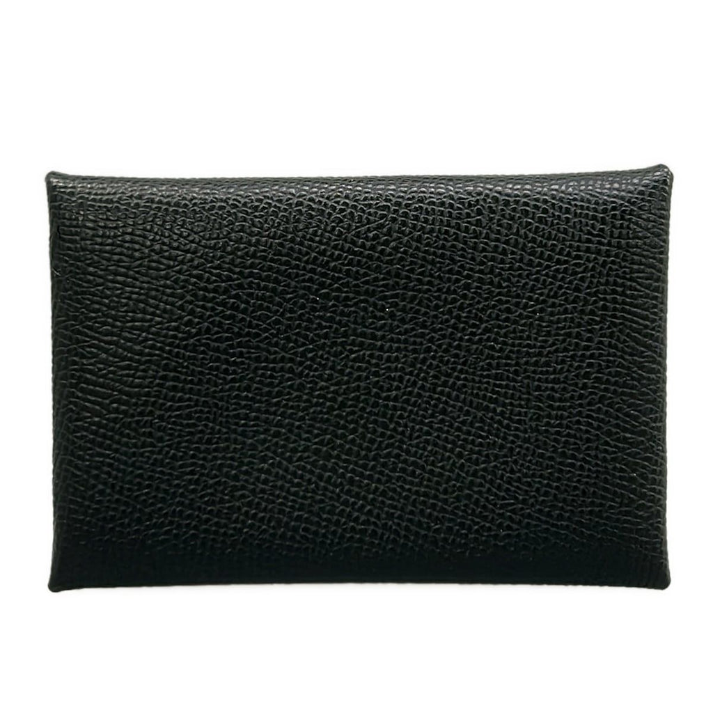 Hermes Card Case Calvi Black Silver — view 2