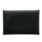 Hermes Card Case Calvi Black Silver — view 2