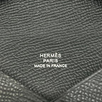 Hermes Card Case Calvi Black Silver — view 5