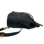 Gucci Vintage Bamb Leather Drawstring Belt Bag Black — view 6